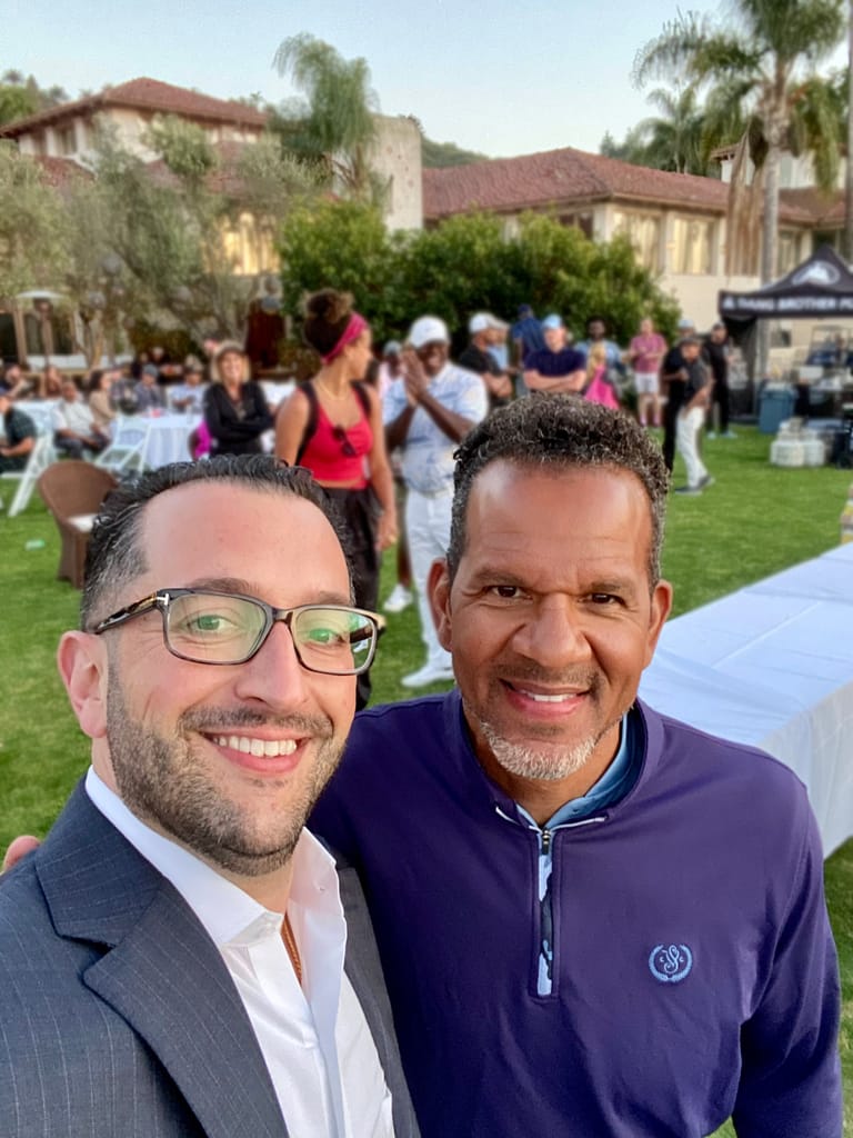 Managing Partner David P. Shapiro with Andre Reed at Fairbanks Ranch Country Club on 05/03/2021